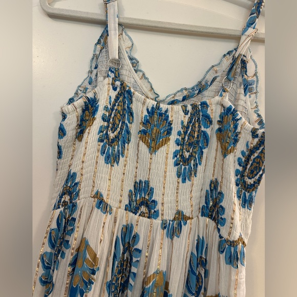 ME 2 MAGIC NWT Blue and White Floral Maxi Dress SIZE XL - Picture 5 of 6